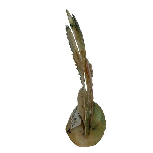 NWT Handcarved Tourist Mother Of Pearl Flamingo Deco Shell Art Multicolor Signed - Picture 6 of 14